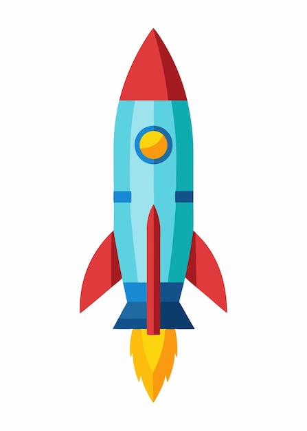 Arte vectorial de Rocket sobre un fondo blanco