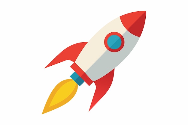 Arte vectorial de Rocket sobre un fondo blanco