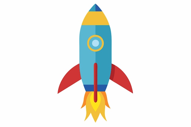 Arte vectorial de Rocket sobre un fondo blanco
