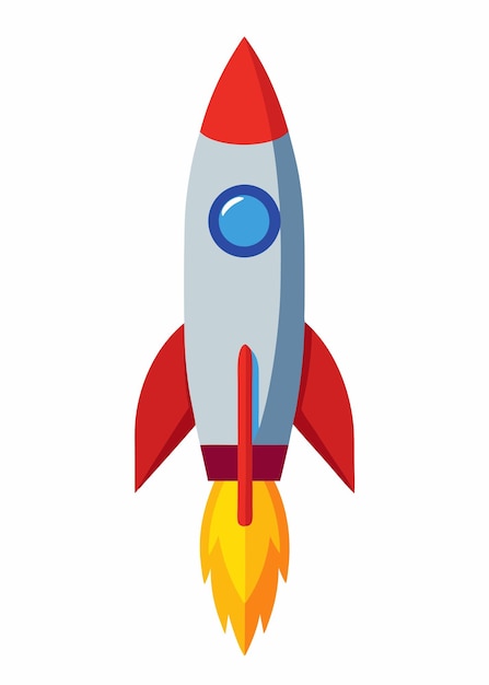 Arte vectorial de Rocket sobre un fondo blanco