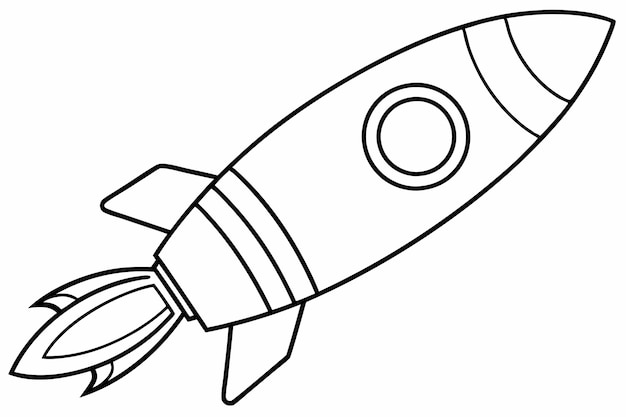 Arte vectorial de Rocket sobre un fondo blanco