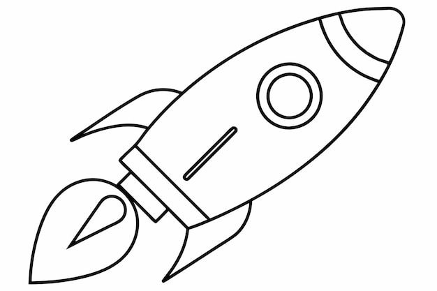 Arte vectorial de Rocket sobre un fondo blanco