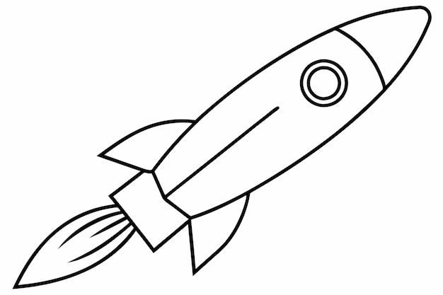 Arte vectorial de Rocket sobre un fondo blanco