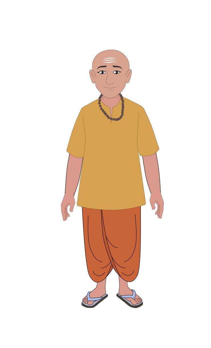Arte vectorial del sacerdote indio