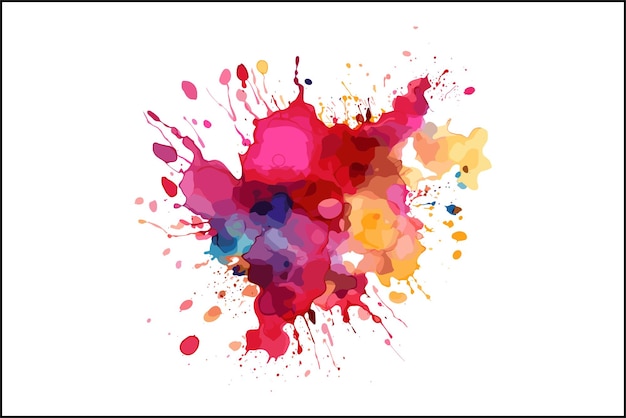Arte vectorial de salpicaduras de agua multicolor