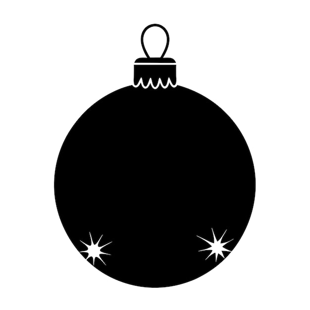 Arte vectorial de silueta de adornos navideños