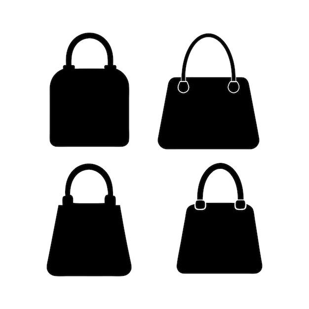 Arte vectorial de silueta de bolso de mano