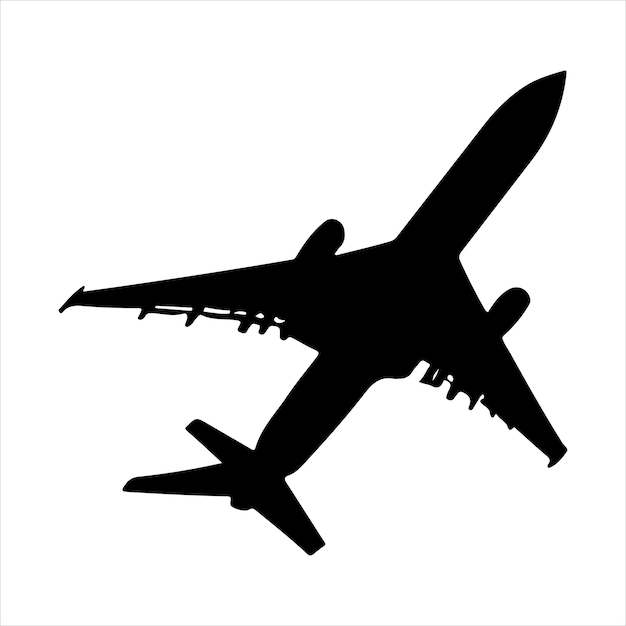Arte vectorial de siluetas de aviones