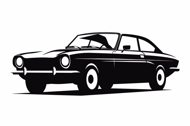 Arte vectorial TopDown Allure de un automóvil negro elaborado con una precisión incomparable Ilustración vectorial de