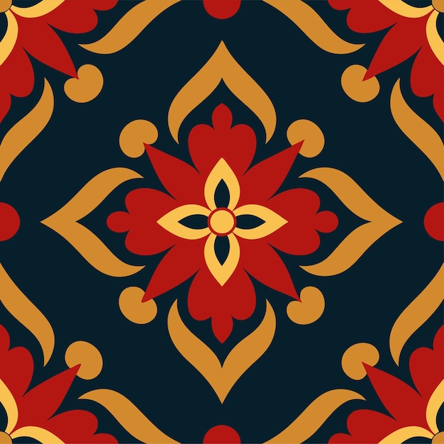 arte vectorial tradicional de patrones sin costuras e ilustración