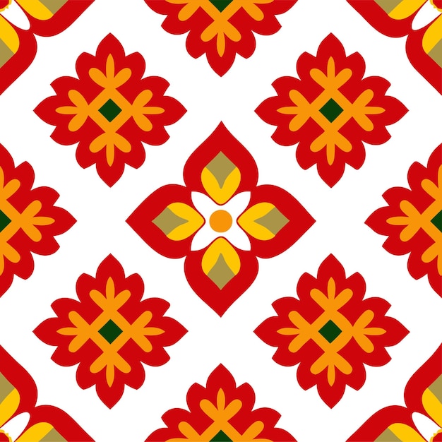 arte vectorial tradicional de patrones sin costuras e ilustración