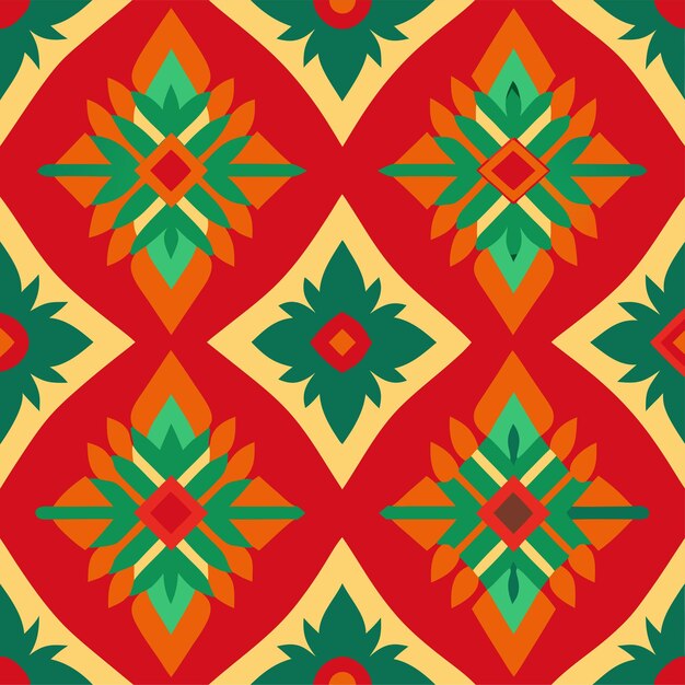 arte vectorial tradicional de patrones sin costuras e ilustración