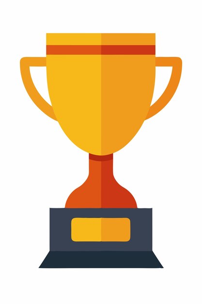 Arte vectorial de trofeo en fondo blanco