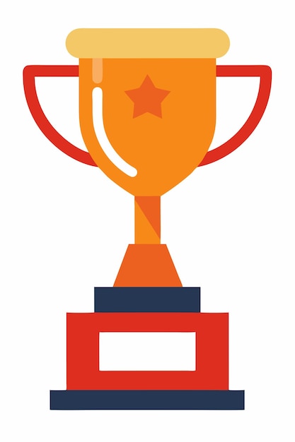 Arte vectorial de trofeo en fondo blanco