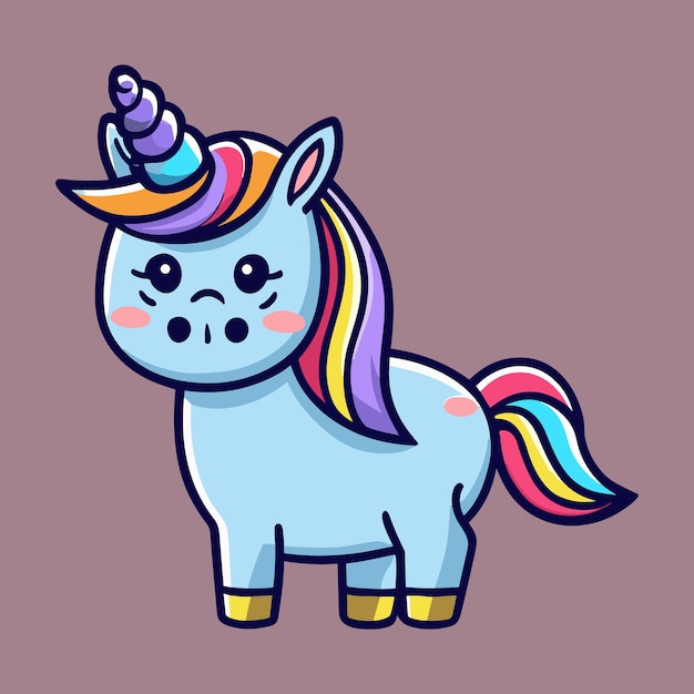 Arte vectorial de unicornio bebé