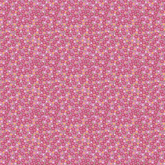 Artes de diseño de impresión de telas de flores pequeñas y coloridas