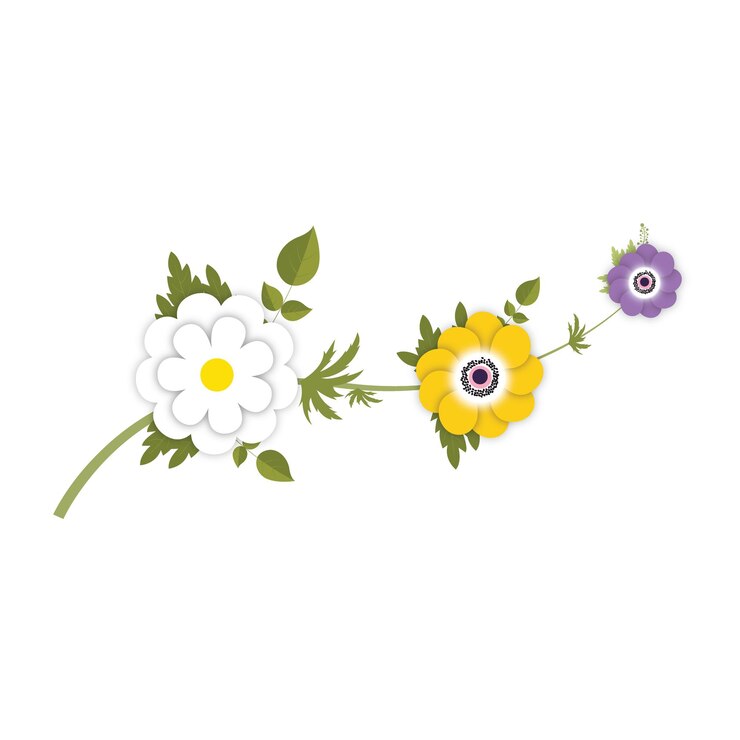 Artes florales coloridas Ilustraciones gráficas Vector Fotos de flores Imágenes Imágenes para imprimir
