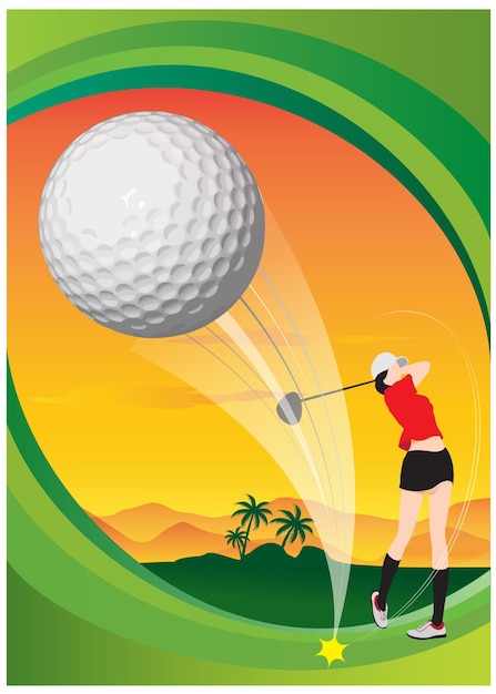 Vector artes del golf