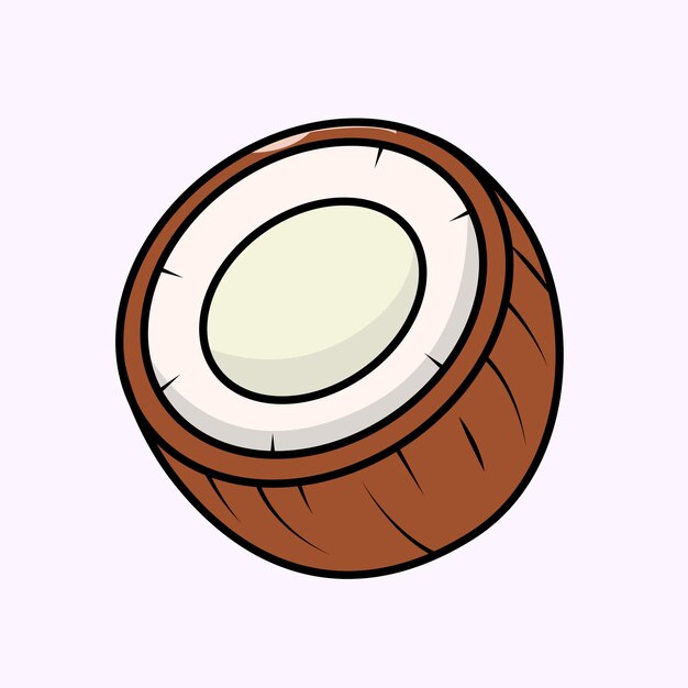 Artes vectoriales de las conchas tropicales del coco