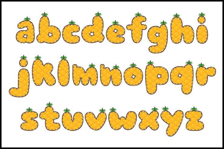 Vector artesanía juicy letras color arte creativo diseño tipográfico