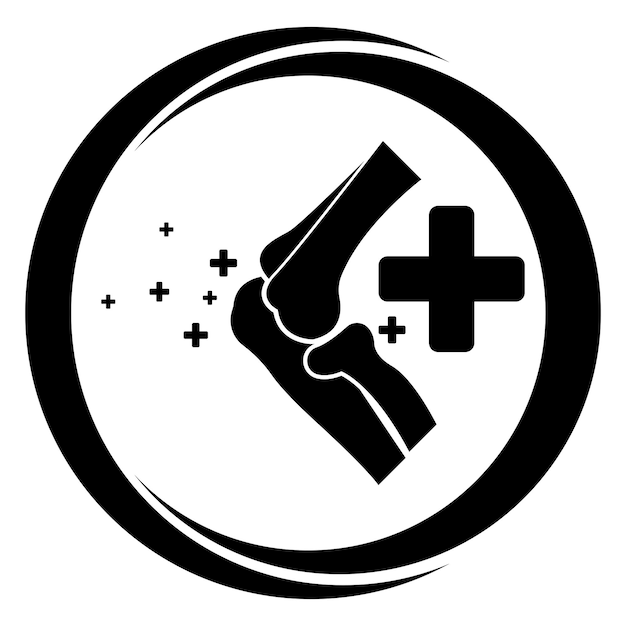 Articulaciones óseas icono logovector ilustración símbolo diseño