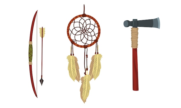 Artículos y herramientas auténticas de los indios nativos americanos