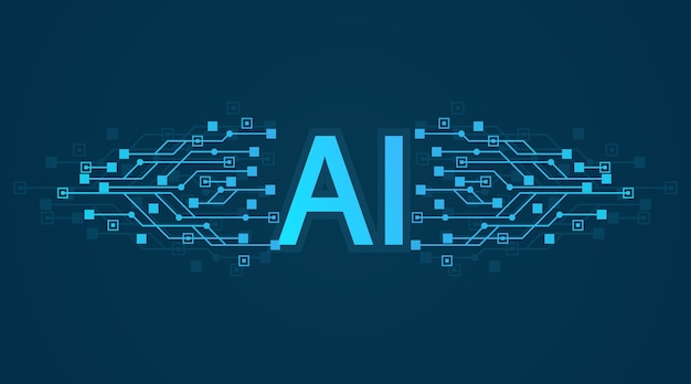 Artificial Intelligence Logo Icon Vector symbol AI deep learning blockchain neural network concept Machine learning artificial intelligence ai