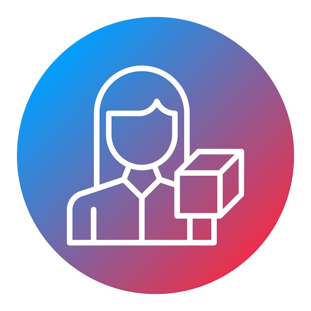 Artista 3D Imagen vectorial de icono femenino Se puede usar para el desarrollo de juegos