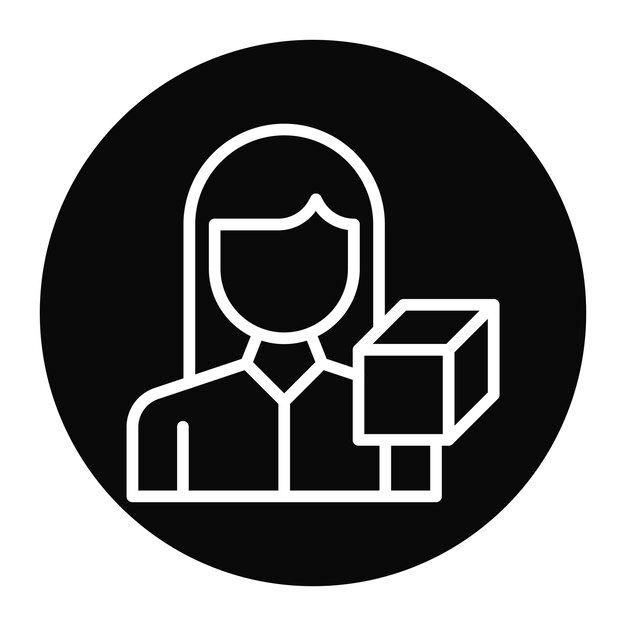 Artista 3D Imagen vectorial de icono femenino Se puede usar para el desarrollo de juegos