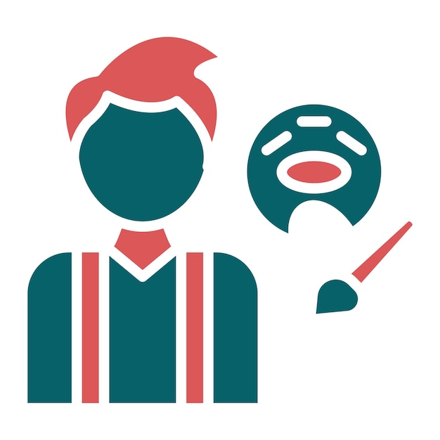Artista de diseño vectorial Estilo de ícono masculino