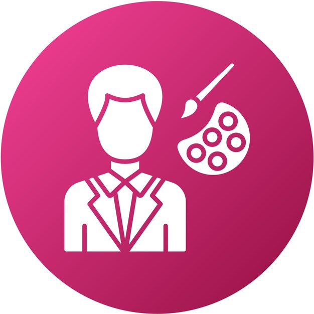 Artista de diseño vectorial Estilo de ícono masculino