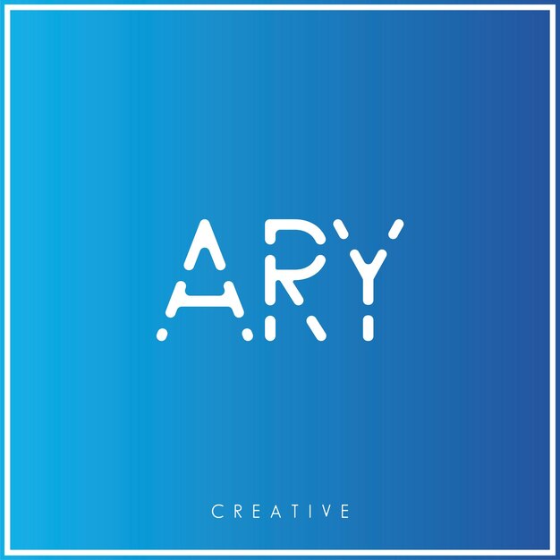 ARY Creativo Vector Último Diseño del logotipo Mínimo Último Logotipo Premium Ilustración vectorial Monograma