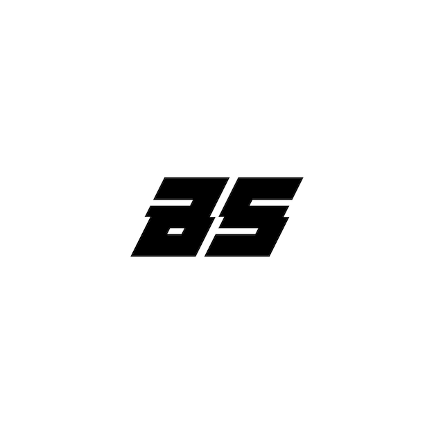 AS Monogram Logo Design letra texto nombre símbolo monocromo logotipo alfabeto carácter simple logo