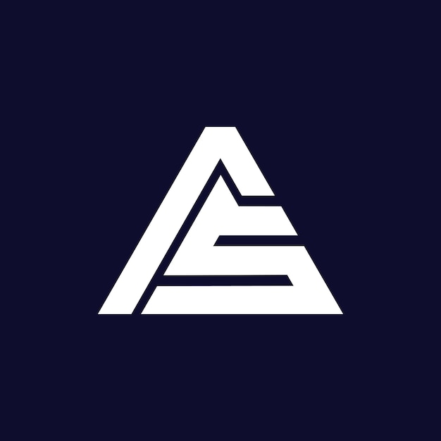 AS SA Monogram Logo Modern Style