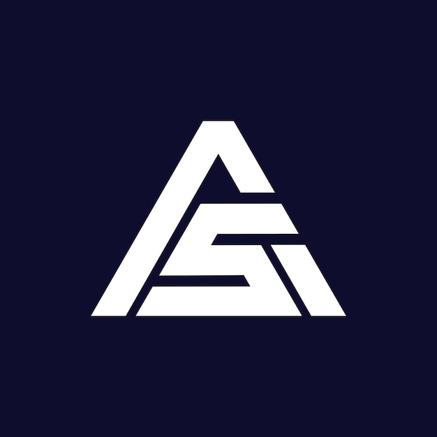 AS SA triangle monogram logo