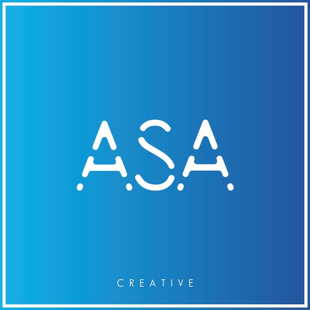 ASA Creativo Vector Último Diseño de Logotipo Mínimo Último Logotipo Premium Ilustración Vector Monograma