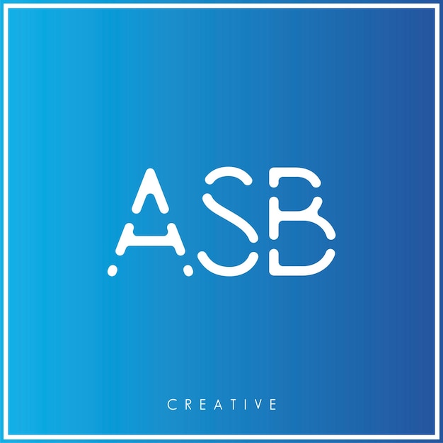 ASB Creative Vector Latter Diseño de logotipo Mínimo Logotipo Latter Ilustración vectorial premium Monograma