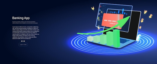 Asegure su mundo digital Ilustración vectorial 3D de un escudo de seguridad azul en un circuito futurista