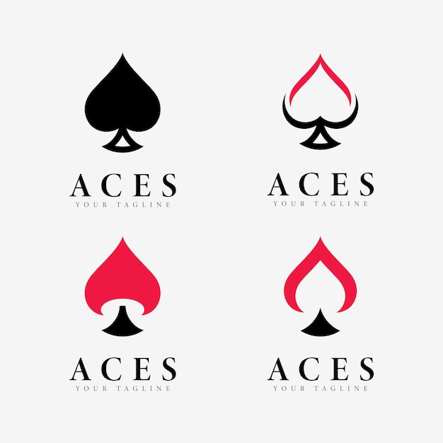 Ases logo diseño vector icono