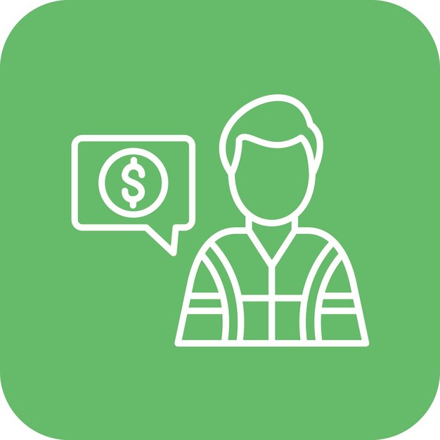 Asesor financiero Imagen vectorial de icono masculino Se puede utilizar para la contabilidad