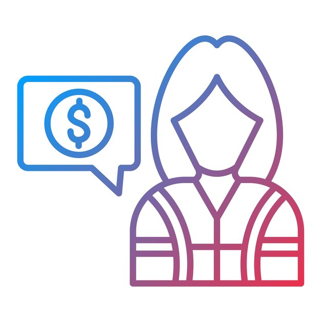 Asesora financiera Imagen vectorial de icono femenino Se puede utilizar para la contabilidad