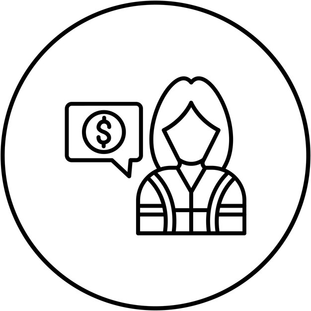 Asesora financiera Imagen vectorial de icono femenino Se puede utilizar para la contabilidad