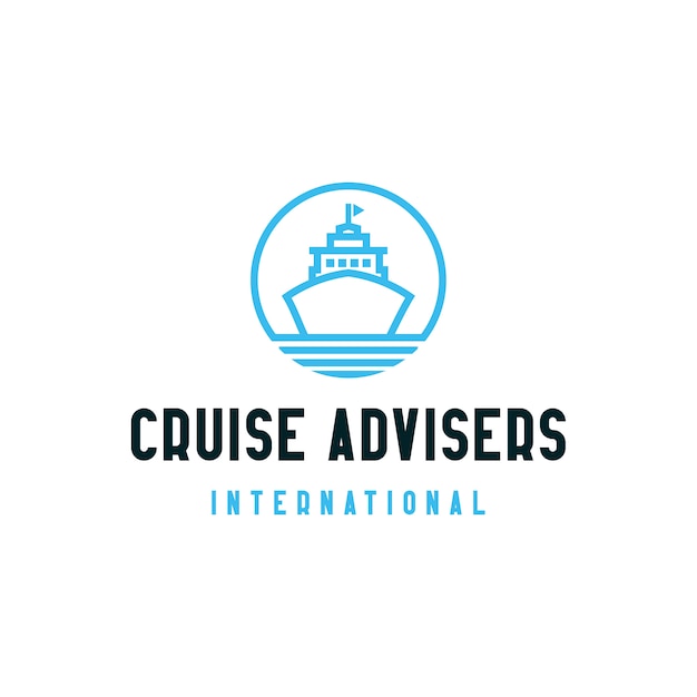 Vector asesores de cruceros logotipo diseño icono símbolo