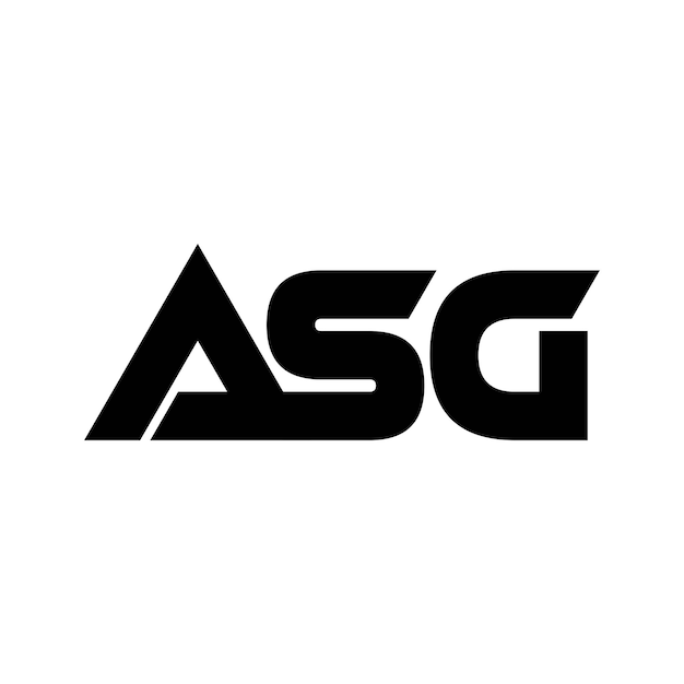 ASG abstract emblema inicial monograma símbolo de lujo icono sencillo diseño de letra logotipo