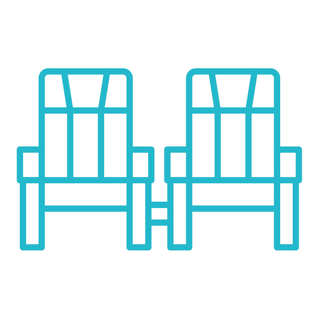 Asientos de cine Icono