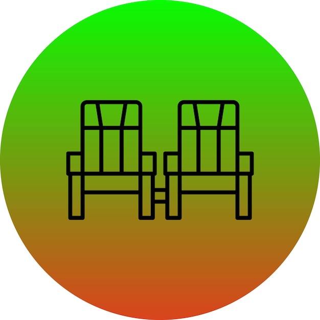 Asientos de cine Icono