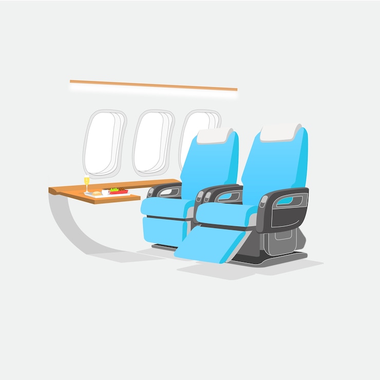 Vector asientos de vuelo
