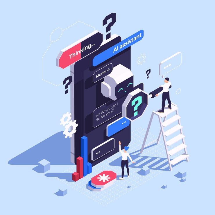 Vector asistente de ai y concepto de chatbot