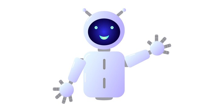 Vector el asistente de chatbot forma un robot con ai 3d