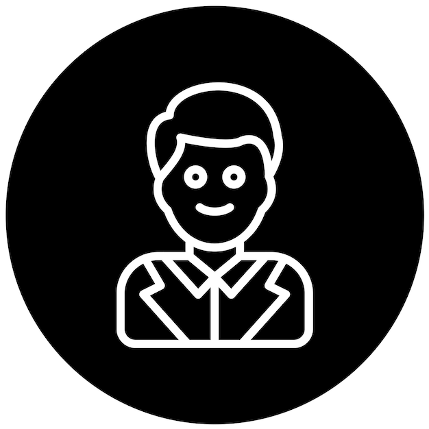 Asistente de diseño vectorial Estilo del icono del hombre
